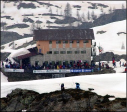 Nevicata improvvisa sul Trofeo Parravicini