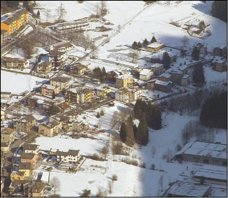 Comune di Lenna, vista aerea