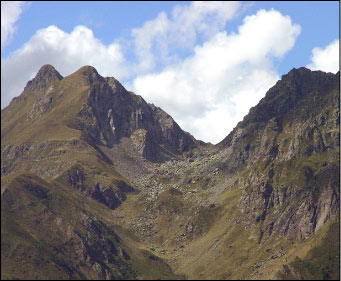 La Val d'Inferno con il Pizzo 3 Signori