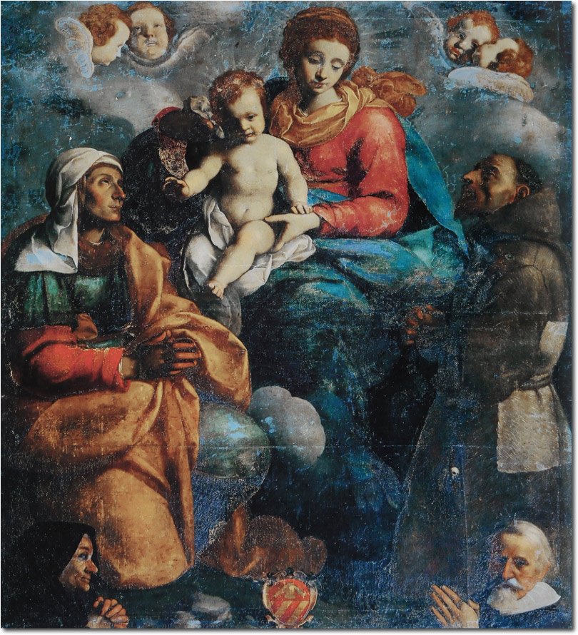 Madonna in gloria venerata da SantAnna, San Francesco e due anziani devoti
