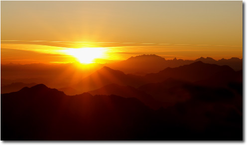 Tramonto sul Pizzo Arera
