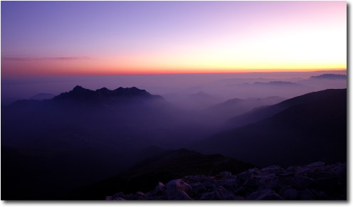 Tramonto sul Pizzo Arera