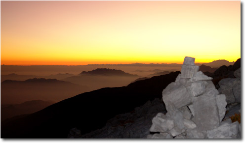 Tramonto sul Pizzo Arera