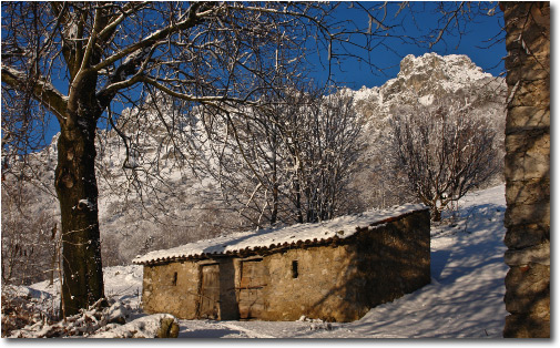 Candida neve in Valle Brembana