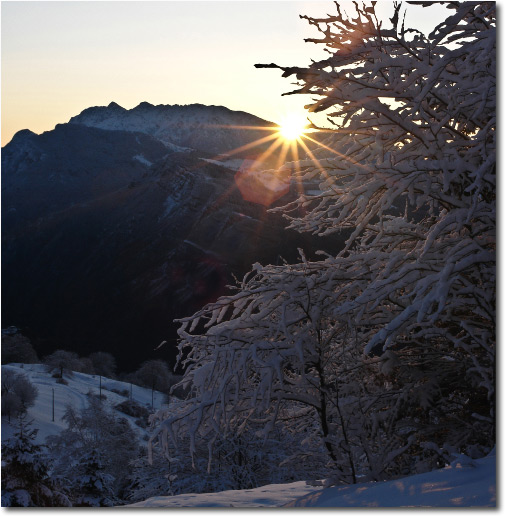 Candida neve in Valle Brembana