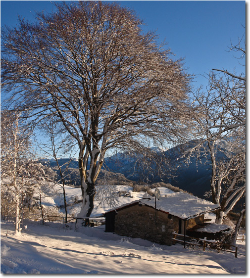 Candida neve in Valle Brembana