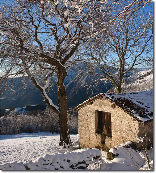 Candida neve in Valle Brembana