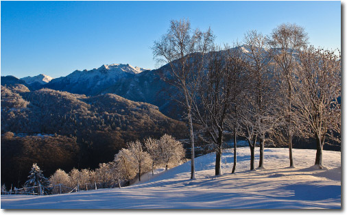 Candida neve in Valle Brembana