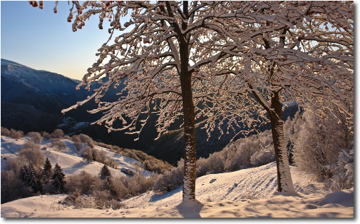 Candida neve in Valle Brembana