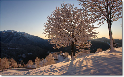 Candida neve in Valle Brembana