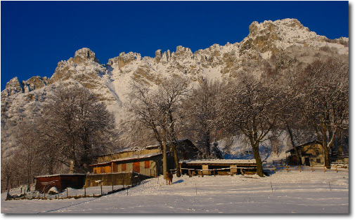 Candida neve in Valle Brembana