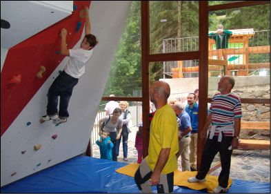 Sala indoor per il bouldering