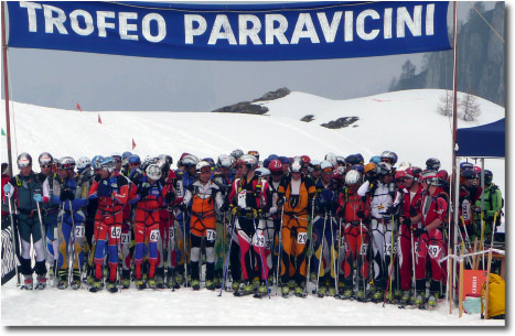 La partenza del Trofeo Parravicini