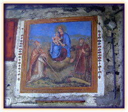 Affresco nell'abitato di Pagliari(Carona)