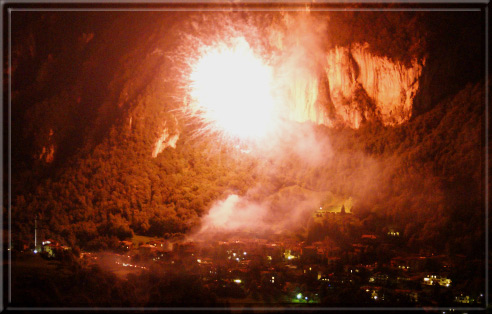 Spettacolo pirotecnico Festa del Villeggiante - Cornalba - Valle Serina