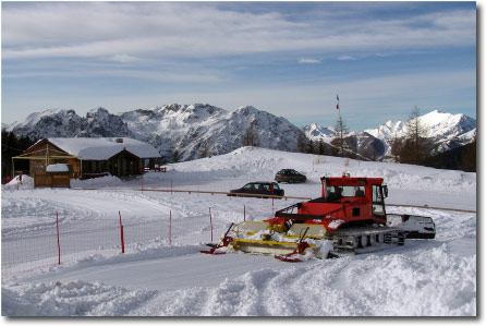 Battitura della pista da fondo del Monte Avaro