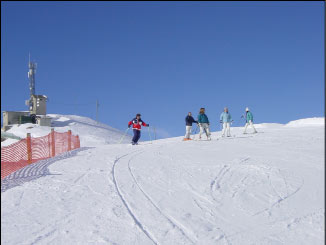 Pista Valgussera perfettamente innevata