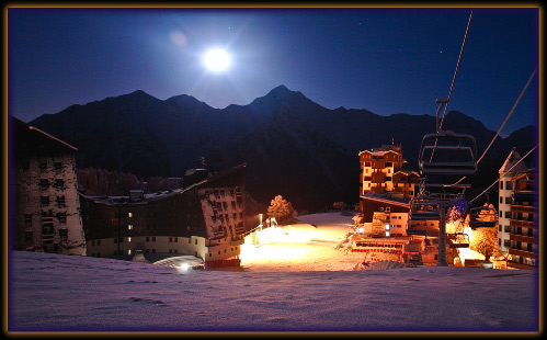 Luna Piena a Foppolo in alta Valle Brembana