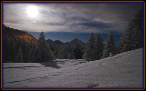 Luna Piena a Foppolo in alta Valle Brembana