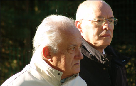 Cav. Piero Busi con l'arch. Attilio Gasparini
