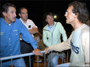 Pierangelo Maurizio, Tiraboschi e Moro con il Pres. C.A.I. AVB Sig. Calvi