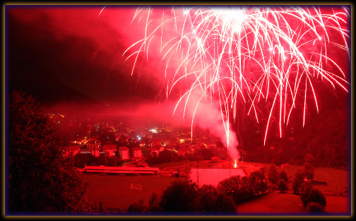 Spettacolo pirotecnico Festa d'estate Serina