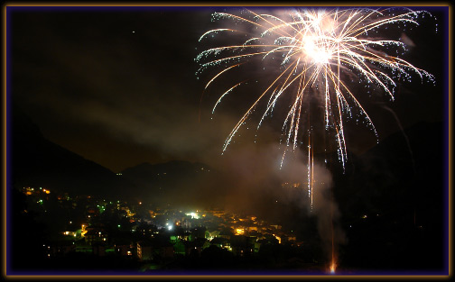 Spettacolo pirotecnico Festa d'estate Serina