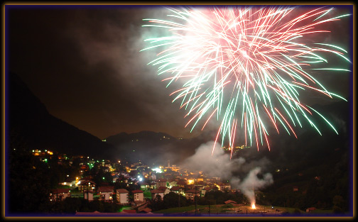 Spettacolo pirotecnico Festa d'estate Serina