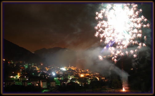 Spettacolo pirotecnico Festa d'estate Serina