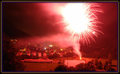 Spettacolo pirotecnico Festa d'estate Serina